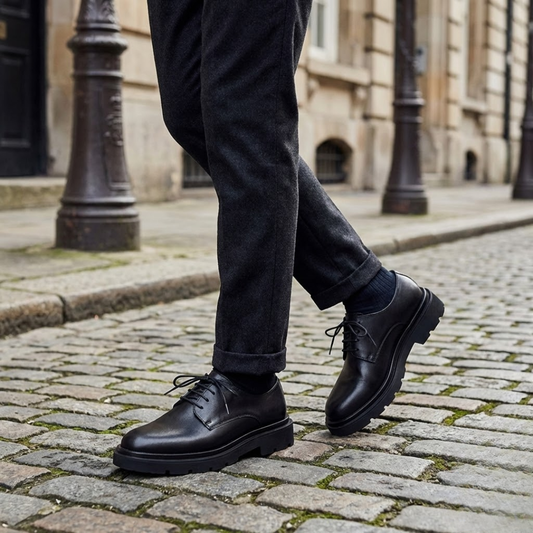 Pantofi Oxford Clasici Din Piele Naturală Cu Talpă Antiderapantă Pentru Bărbați