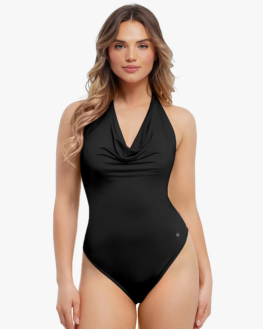 Modelarea Corpului cu Decolteu Lejer și Control al Burții Pentru îmbunătățirea Figurii Elegante