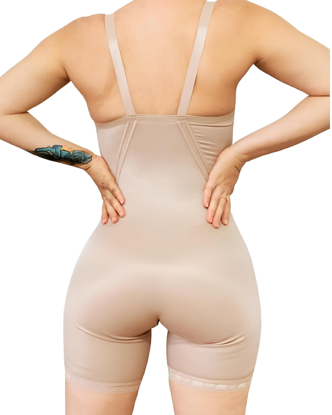 Bodysuit de înaltă Compresie cu Umflături și Curele Reglabile