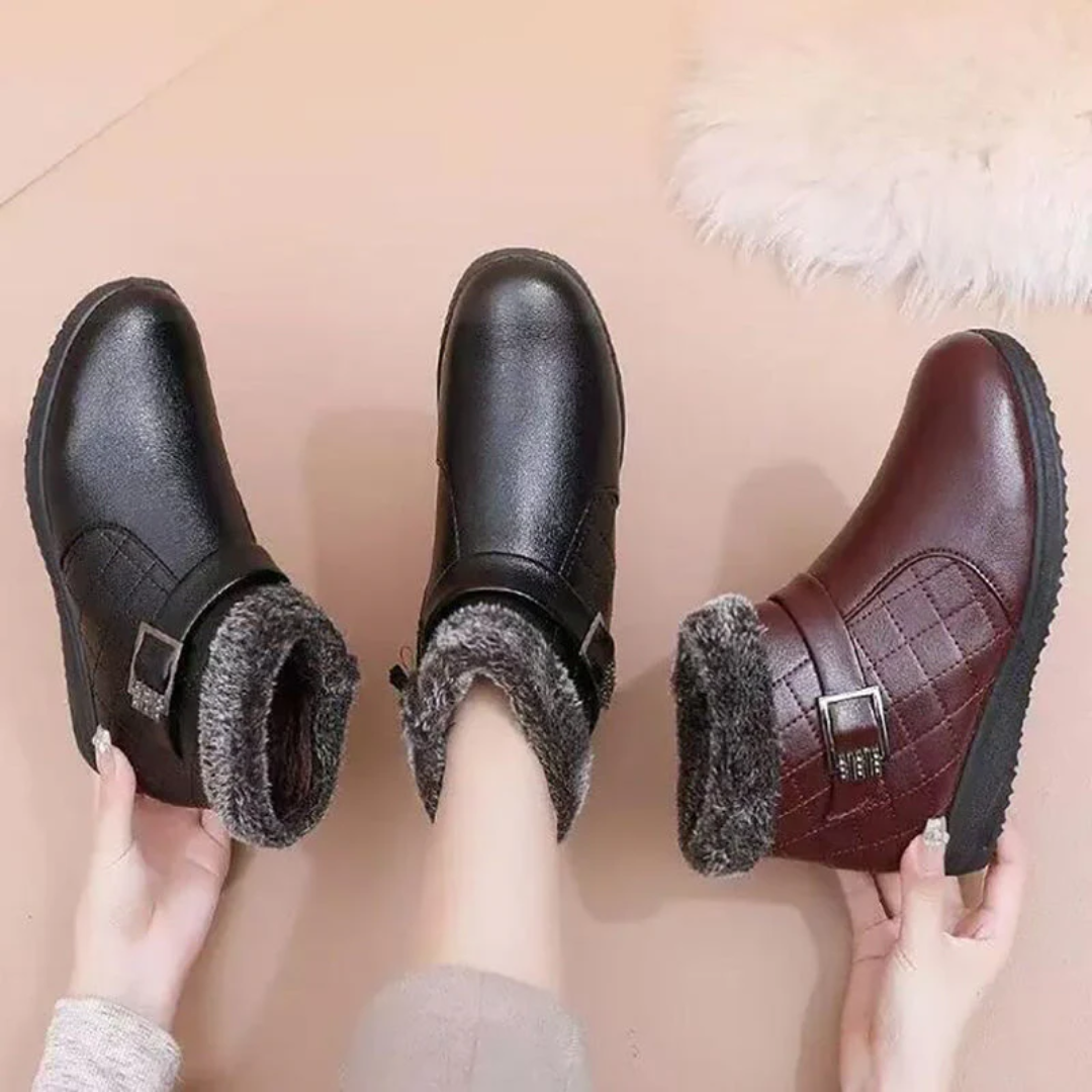 Cizme de Iarnă Moi pentru Femei cu Căptușeală din Blană Artificială