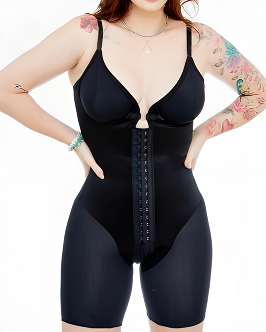 Bodysuit Modelator cu Decolteu Adânc în V și închidere cu Cârlig și Ochi®