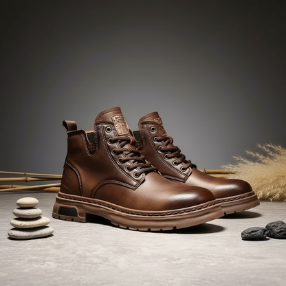 Bocanci bărbați stil militar cu talpă robustă